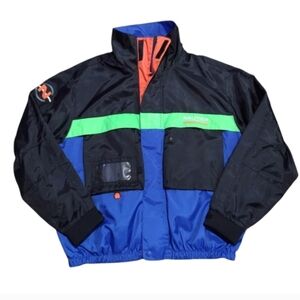 Vintage 90s Nautica Competition Mens XL Neon Colorblock SKI Jacket Grail - Rare